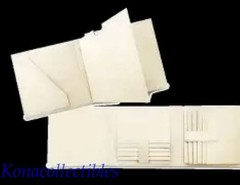 Graphic 45 Staples Trifold Waterfall Folio Album IVORY 7.5 x 7.5″ Magnetic