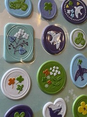 Daiso Sealing Stamp Seal Stickers And Other Stickers Total 5 Sets