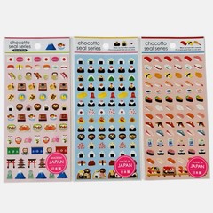 Japanese Food Stickers Set 3 Sheets Kawaii Scrapbooking Sticker Japan