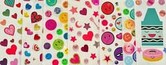 299+ Sticker Burst Collection Puffy Glitter Foam Retro PVC Nostalgic Holiday Bff