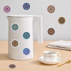 500Pcs/Roll Hot-Selling Mandala Pattern Washi Sealing Stickers- Boho Decor for J