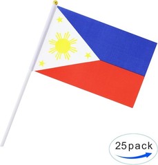 Vibrant 25 Pack Handheld Philippines Flags – Perfect for Parties & Celebrations