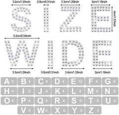 136 Pieces Rhinestone Letters Iron Stick on Sticker Large Glitter Bling Silver