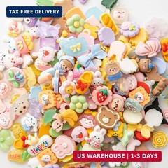 Slime Charms Cartoons Charms Cute Set – Mixed Lot Assorted Kawaii Charms Resin F