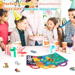 Reusable Sticker Books Set for Toddlers 1-4 | Fun Activity Pads with Toy Sticker