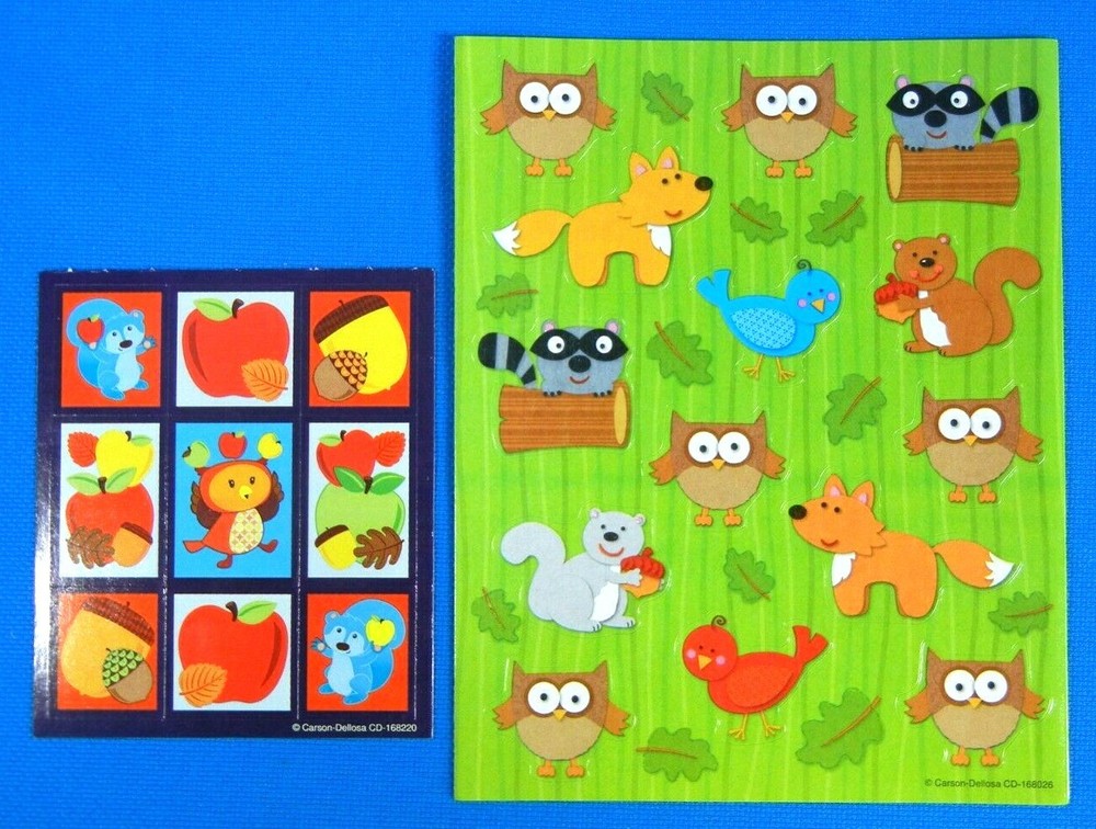 Woodland Animals Fall Fun Full & Mini Sticker Sheet