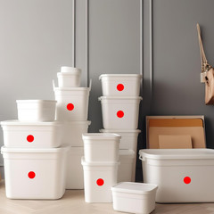 1400 PCS Red Circle Dot Stickers 3/4″ round Color Coding Label Stickers (Red)