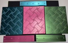 Matelasse Pre Cut Foil Card Toppers Using Anna Griffin Embossing Folder
