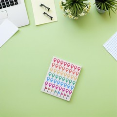 5 Sets Removable Reusable Colorful Map Pointer Stickers for Travel Planning