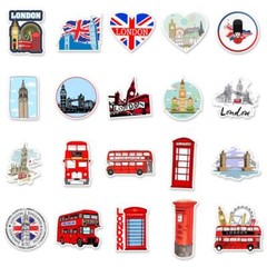 London England Sticker Decal Vinyl Stickers Travel Flag Pack Lot 50pcs (1746)