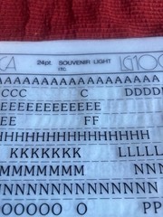 Three Letraset INSTANT LETTERING Transfer Letters 24 pt Souvenir light partial 2