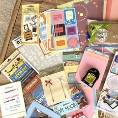 LOT NOS Scrapbooking Card Making Craft Albums Papers Stickers Bling Sheets Tools