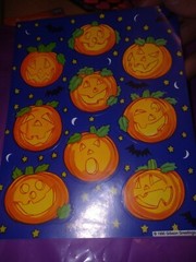 Vintage Gibson Halloween Stickers jack-o’-lanterns pumpkins 1 sheet