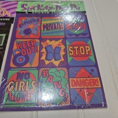 Vintage 1990’s Gibson Stickety Doo Da 2 Stickers Sheets & 5 Removeable Stickers