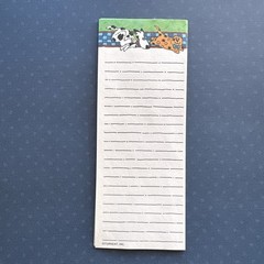 Vintage 80s Note Stationery Paper Sheets Spotted Dog Chasing Orange Cat Current