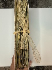 9 X 6 Handmade journal W/ Coffee dyed Paper. Hard cover