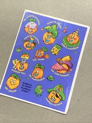VINTAGE 80’S HALLMARK PUMPKIN SNIFF STICKER SHEET