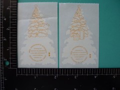 Vtg 1991 Mrs. Grossman’s Stickers SNOW COVERED EVERGREEN TREES (2) Mods 2″x3.25″