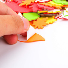 Bulk 540Pcs Thanksgiving Foam Stickers,Fall Leaf Stickers Adhesive Foam Maple Le