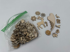 Mixed Lot of Laser Cut CHRISTMAS Themed CHIPBOARD, Wood & Chipboard, PreOwned