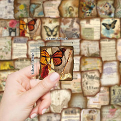 100 Pcs Vintage Journaling Stickers – Junk Journal Supplies with Antique Map Pri