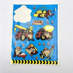 Vintage 1997 Hallmark Looney Tunes Taz At Work Sticker Sheet Lot of 3
