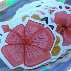 STICKER PACK – Pack #29 – 25 Pieces – Hibiscus Flowers