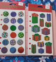 Vintage Stickopotamus stickers Christmas Ornaments / Gifts Presents Lot 2 Packs