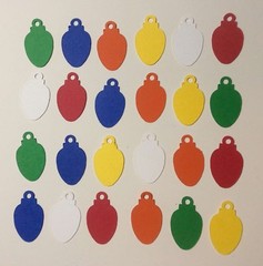 DIE CUTS SET 125 CHRISTMAS LIGHT CONFETTI CARD DECORATIONS EMBELLISHMENTS #345