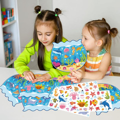 24PCS Summer Stickers Craft Kit for under the Sea Scene Creation