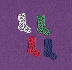 CHRISTMAS STOCKING # 2 die cuts scrapbook cards