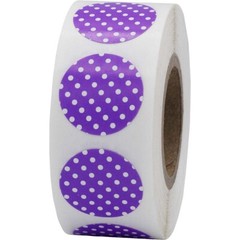 Circle Polka Dot Stickers | 0.75″ Inch Round | 500 Pack | Pick One Color