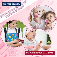 800 Pieces Face Emotion Feelings Stickers for Kids 1.4 Inch Funny Mood Incentive