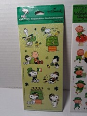 2 Packs Of Hallmark Peanuts St. Patrick’s Day Stickers Irish Leprechaun Ireland