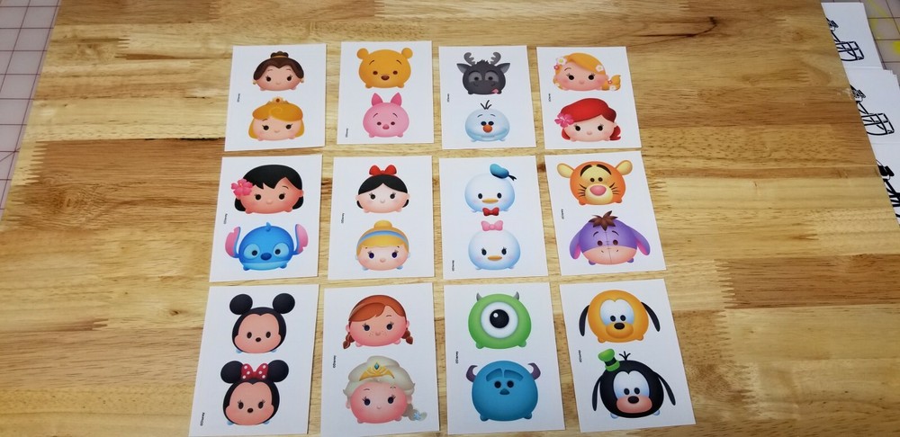 Set of 12 Disney Tsum tsum Vending Stickers, full set of 12 stickers
