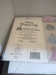 Variety Disney Tattoo Stickers Lot of 3 Princess Junior Mickey 79 Total 9 are 3D