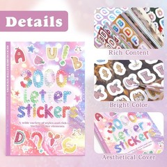 Vibrant 3000+ Piece Alphabet Sticker Book – Ideal for Crafting & Decorating