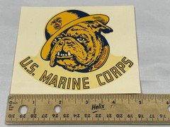 Vintage USMC Window or Windshield Decal U.S. Marine Corps by Angelus Pacific Co.