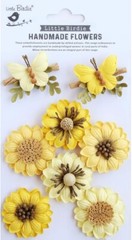 Sunshine, 3D flower scrapbook stickers 8/pk – Little Birdie CR92847