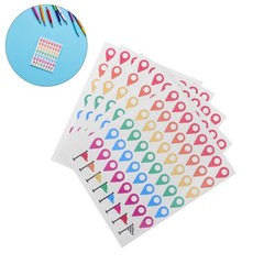 5 Sets Reusable Colorful Map Location Stickers Self Adhesive for Adventure Maps