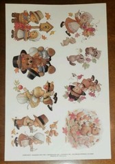 Vintage Morehead Blessed Are Ye Thanksgiving Fall stickers seals
