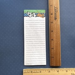 Vintage 80s Note Stationery Paper Sheets Spotted Dog Chasing Orange Cat Current