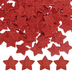 1″x1″ Star Foam Stickers, 120Pcs EVA Glitters Foam Shape Sticker, Red