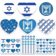 450PCS Israel Stickers – Israel Flag Sticker Set & Israeli Stickers for Kids,…
