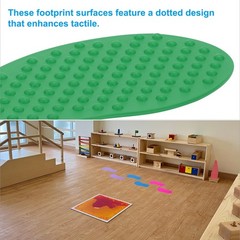 4 Pairs Feet Markers for Classroom Plastic Floor Foot Shaped Markers Green