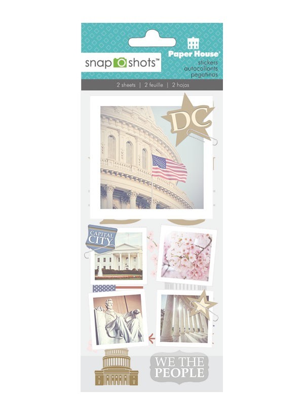 Scrapbooking Crafts Paper House Snap Shots Washington DC Lincoln Capital Cherry