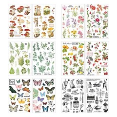 Frutain 12 Sheets Rub on Transfers for Furniture Crafts Multiple Colors