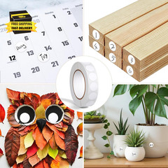 1000 PCS White round Stickers, 0.5 Inch Small Circle Dot Stickers Blank Sticky D