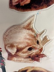 1980 Treasure House Co No. 1 J. 1009 Cat Crafting Stickers