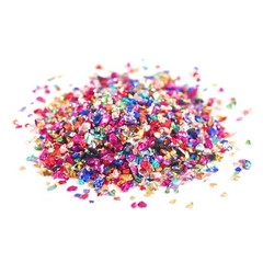 45 G Mixed Color Glass Crushed Chips Irregular Shape Nail Art Tips + Storage Box